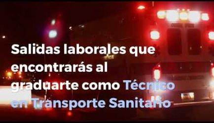 Las salidas profesionales en las que podrás ejercer al graduarte de Técnico en Transporte Sanitario